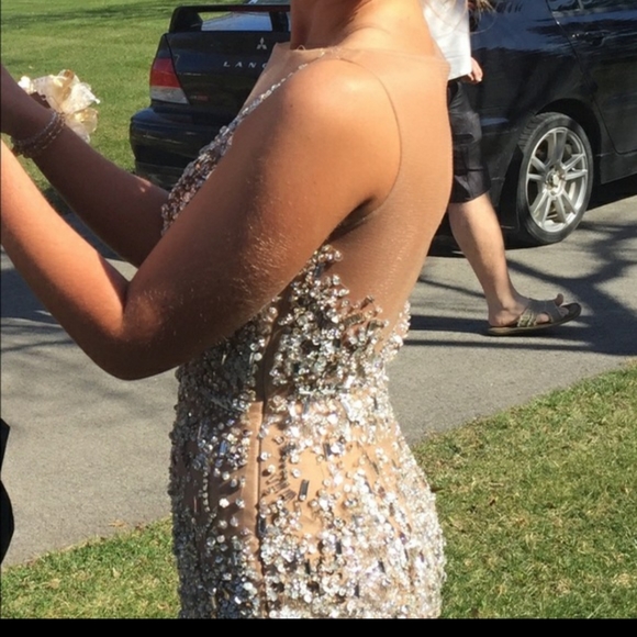 Terani Couture Nude and sparkles prom formal mermaid dress ❤️ - Picture 2 of 4